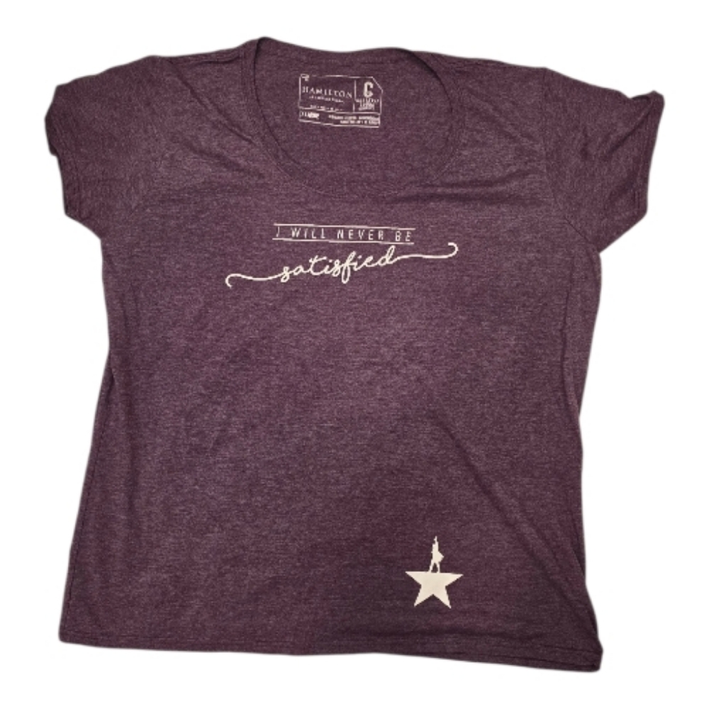 Hamilton Plum Heather Graphic Tee with White Script